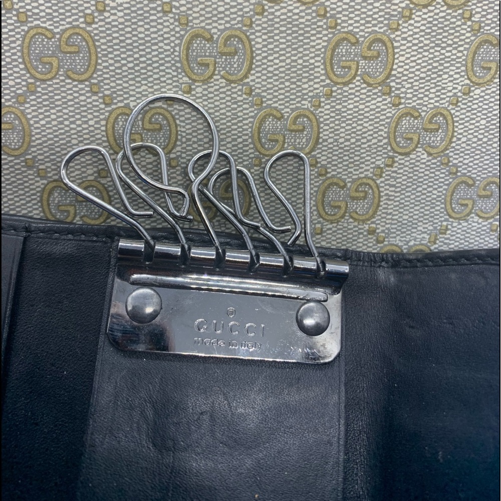 Ultra RareGucci Vintage‎ Beige and Black key holder wallet - Picture 9 of 16